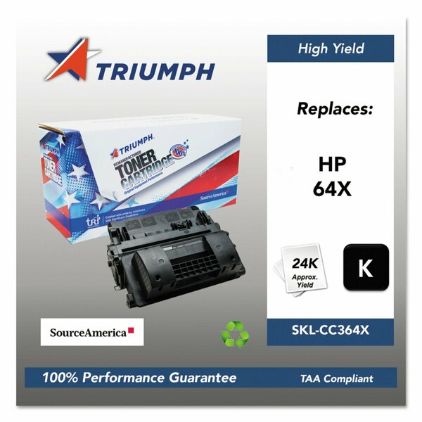 Triumph Remanufactured CC364X 64X High-Yield Toner, 24,000 Page-Yield, Black 751000NSH0965 SKL-CC364X